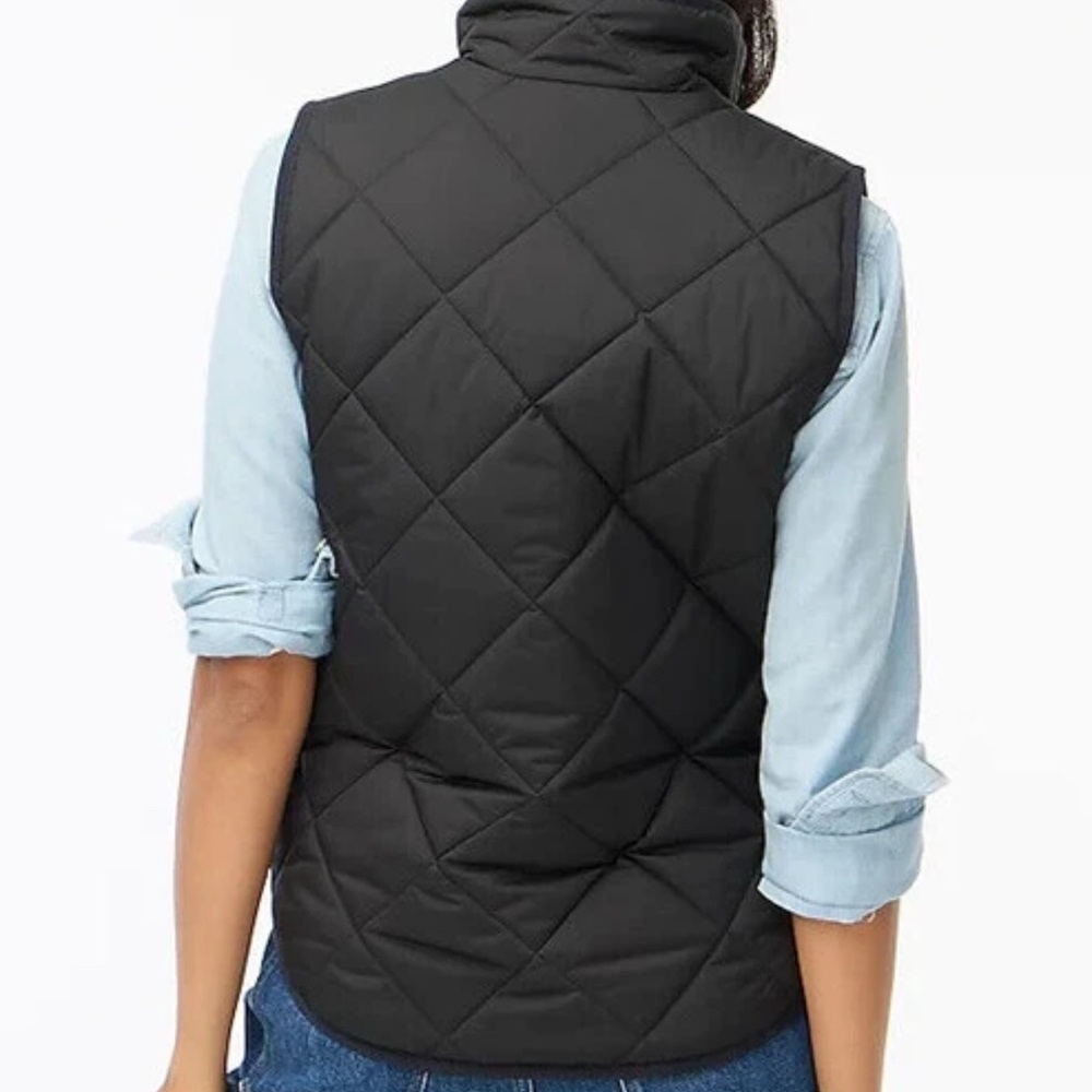 J. Crew Black Quilted Varsity Jacket - Picture 2 of 6